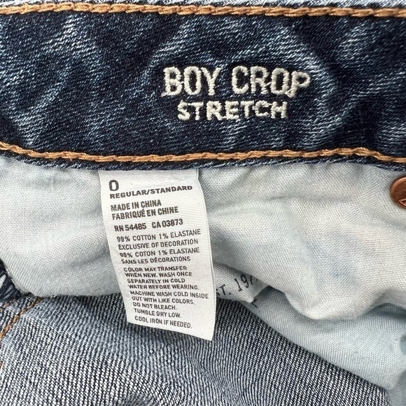 American Eagle Boy Crop Stretch Button Fly Jeans Size 30 Women’s - Picture 4 of 7